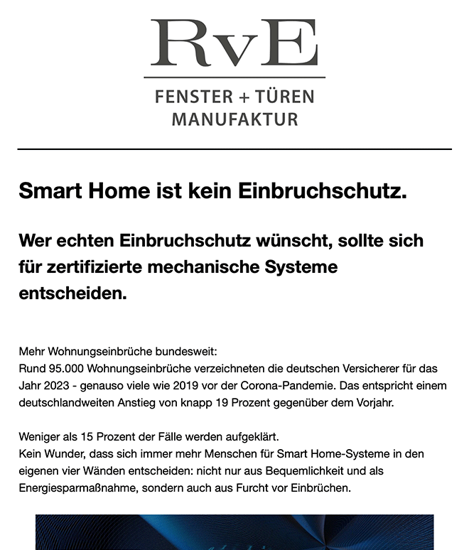 Newsletter Oktober 2024, Smart Home ist kein Einbruchschutz